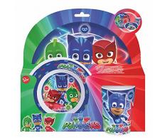 POS Handels GmbH Geschirr-Frühstück-Set | Pyjamahelden | PJ Masks | 3-teilig | Melamin