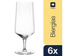 Leonardo Puccini Bierglas, 6-er Set, 410 ml, Pilsgläser, spülmaschinenfest, Teqton-Glas, 069541