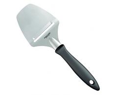 Fiskars Käsehobel mit rostfreier Stahlklinge, Kunststoff/Edelstahl, Länge: 21 cm, Schwarz/Silber, Essential, 1023789