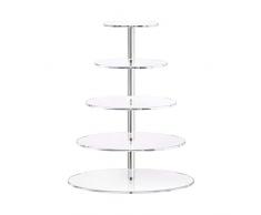 Buyi-World Tortenständer 5 Stöckig Cupcake Ständer, Runde Kuchen Hochzeitstorte Kuchenständer Kuchen Gestell Hochzeitstorte Geburtstag Feier Party Hochzeit Deko