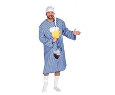 Andrea Moden 418-58/60 - Nachthemd Bavaria, mit Bierseidel Motiv und Hosentürl, Größe 58/60, Junggesellenabschied, Schlafwandler, Motto Party, Karneval