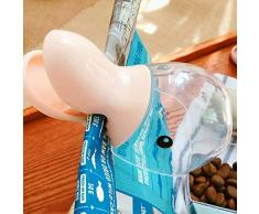 BVYO Tiernahrungslöffel für Hundenäpfe Multifunktionsschale für Hunde Schaufel für Katzenfutter Hundefutter Wasserschale Brunnenschale, Beige, 14x7x5,5 cm