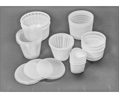 Käseformen für die Herstellung von Käsesorten wie Caciotta, Ricotta, außerdem Tofu, etc., Sortiment mit 21 Stück