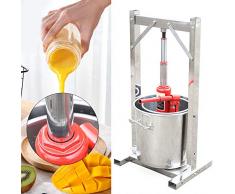 OU BEST CHOOSE 12L Obstpresse Saftpresse Weinpresse, Beerenmühle Fruchtpresse Maischepresse Entsafter, Edelstahl Obstmühle Apfelpresse Obstschredder