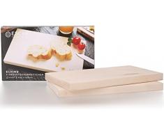 Esche Frühstücksbrettchen Elvind | 2er Set unbehandelte, nachhaltige Brettchen | Made in Germany Schneidbrett nutzbar