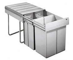 Naber Bio Trio Maxi 40 DT. Abfallsammler, alugrau.