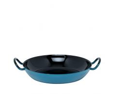 Riess Color Schlemmerpfanne, Wokpfanne, Bratpfanne, Ø 24 cm, blau