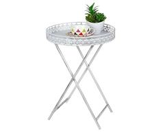 BURI Tablett-Tisch 40cm Klapptisch Serviertablett Beistelltisch Kaffeetisch Metall