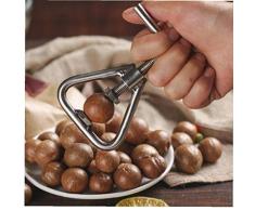 Angoter Manuelle Macadamia-Nuss-Öffner-Nuss-Maschine Walnuss Nussknacker Nuss Sheller Werkzeug Macadamia Nut Öffnungsküchenzubehör