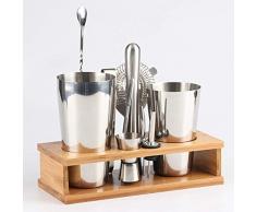 Barkeeper-Set, Cocktail-Shaker-Edelstahlbar mit Shaker-Glas, Glasset, Bar-Sets für zu Hause, Cocktail-Shaker mit Sockel, 800 / 600ml