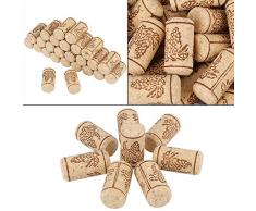Natürliche Korken, Bewinner 100PCS 22 * ​​44mm Natürlicher Korken für selbst gemachte Weinabfüllung, gerade Korken aus Holz Weinflaschenverschluss für die meisten Weinflaschen auf dem Markt