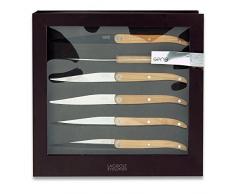 Laguiole Évolution - Set mit 6 Messern - Set mit hochwertigen Küchenmessern - Set mit Steakmessern aus Edelstahl