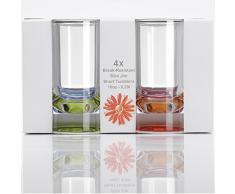 Acryl Trinkglas 4er Set, 290ml in Echtglasoptik: Camping Poly Acryl Glöser Weinglas Wasserglas Trink Glas Kunststoff