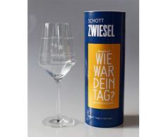 XL Wie war Dein Tag-Weinglas (1x 540ml Glas) von Schott Zwiesel | Made in Germany | Guter Tag, Schlechter Tag, Frag Nicht -Weinglas mit Aufdruck | Rotwein Weißwein | Sternefresser®
