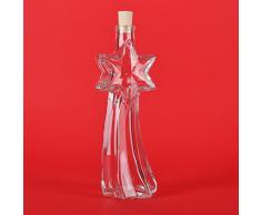 4 leere Glasflaschen Weihnachten 200ml Comet Flaschen Weihnachtsflaschen leere Glasflaschen mit Verschluss zum selbst Abfüllen 0,2l Liter 20 cl Likörflaschen Schnapsflaschen Essigflaschen Ölflaschen Höhe 21,4 cm von SLK GmbH