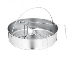 WMF Schnellkochtopf-Zubehör, Einsatz-Set 2-teilig, Dampfer-Einsatz gelocht mit Einsatzsteg, für Schnellkochtöpfe 3,0 - 8,5 l, 22 cm, Cromargan Edelstahl, spülmaschinengeeignet