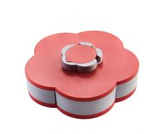 WQW Blumenform rotierende Candy Aufbewahrungsbox-Blüte rotierende Snack Box Flower Design Candy Food Aufbewahrungsbox Schmuck Veranstalter (D)