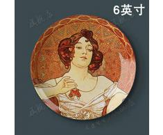 shovv Dekorative Teller Wandbehang Teller 8-Zoll-Platte Dekorative Platte Hängen Platte Set Keramikplatte Dekorative Platte Wand Fototablett