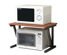 WJSW Printer Desktop Stands Kopierer Racks Büro Double-Layer-Drucker Regale Holz Desktop Storage Racks Tisch Partition Racks Küche Backofen Mikrowelle Racks (Farbe: Nussbaum)