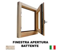 Fenster in rauen Holzfenstern cm 60 x 60 cm, doppeltes Thermoglas mit Argon-Gas