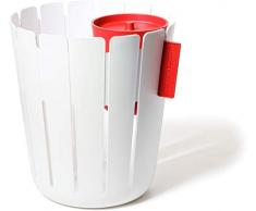 Konstantin Slawinski Papierkorb Basketbin mit Einsatz zur Mülltrennung Weiß/Rot