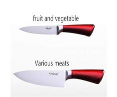 OOPP Küchenmesser 8,5 Zoll Kochmesser Tupfen-Anti-Rutsch-Griff aus Edelstahl Universal-Peel-Messer Fischfilet Messer Fleischerbeil