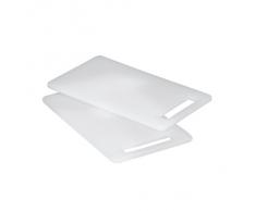 Zeller 26051 Schneidebrett, 2-er Set, Kunststoff 25 x 15 cm, weiß