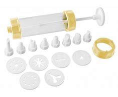 Zenker 42804 Garnierspritze und Plätzchenpresse mit 8 Tüllen, Patisserie