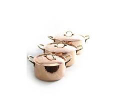 CopperGarden® Topfset ❀ 3 x Kupfertöpfe mit Deckel ❀ lebensmittelecht verzinnte Töpfe aus Kupfer