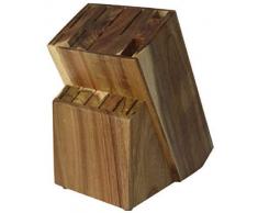 Coninx Messerblock Unbestückt Holz/Messerhalter RAF Messerständer aus hochwertigen Akazienholz gefertigt | Messerhalter für eine organisierte und aufgeräumte Küche (Akazienholz)