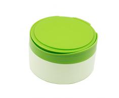 1 Stück Grün Kunststoff leer Tragbare Refill Baby Haut Care after-bath Powder Fall Puff Talcum Make-up Aufbewahrung Halter Container dispensor mit Mehlsieb und Schwamm Puff