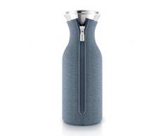 EVA SOLO - Kühlschrankkaraffe . skandinavisches Design . 1 Liter. Borrosilikat-Glas, Edelstahl, Silikon . spülmaschinenfest . 100% tropffrei - Steel Blue woven 1.0 l