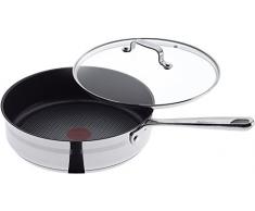 Tefal E87332 JAMIE OLIVER Edelstahl Schmorpfanne 25 cm mit Deckel