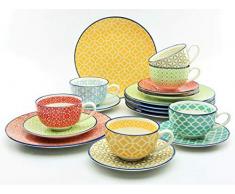 Creatable Mediterran Kaffeeservice 18 teilig Steingut