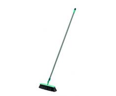 Leifheit Allround Besen Xtra Clean 30 cm mit X-Borsten, Kehrbesen mit Borsten aus Kunststofffaser, Besen mit schräger Stielanbindung, Besenkopf ohne Stiel, Kehrer mit Click-System