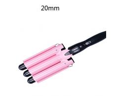 Taurusb Haar-Brennschere Wand Einstellbare Temperatur, Berufshaar-Brennschere 20-32M Automatische Perm Keramik Dreifaches Fass-Lockenwickler Haar Waver Styling Werkzeuge Hair Styler Wand,Rosa,32mm