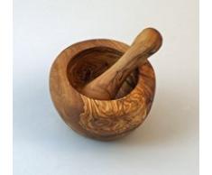 Mörser mit Stößel aus Olivenholz. Sehr stabil ca. 12-13 cm und 600 g.