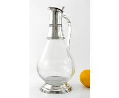 Weinkaraffe aus Glas und Zinn geblasen. von großer Bedeutung. durch italienische Handwerkskunst me.qualità gemacht