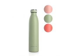 LARS NYSØM Edelstahl 750ml Trinkflasche | BPA-freie Isolierflasche | Auslaufsichere Wasserflasche für Sport, Fahrrad, Hund, Baby, Kinder (Sage)
