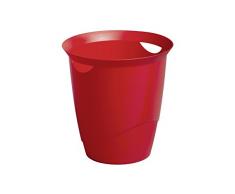 Durable 1701710080 Papierkorb Trend, mit Tragegriffen, 16 l, rot