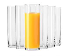 Krosno Getränke Glas Wassergläser | 6-teiliges Set | 200 ml | Pure Kollektion | Perfekt für Zuhause, Restaurants und für Partys und Veranstaltungen | Spülmaschinenfest und für die Mikrowelle geeignet