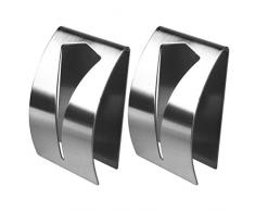 nuoshen 2 Stücke Handtuchhaken, Wandhaken Küche aus Edelstahl Selbstklebend Bad Haken Handtuchklemme ohne Bohren