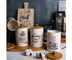 HJKGSVdv Aufbewahrungsdosen für Tee, Zucker, Kaffee, Vorratsdosen für Küche, Gewürze, Lebensmittel, Eisen, leere Flaschen, Deckel multi