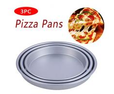 7“ 8 9 Zoll Pizzablech/Pizzaform/Pizza-Backblech, Rund, antihaftbeschichtet, Pizza & Flammkuchen Pizzaform für Steinofen Geeignet, Gastronomie Geeignet, aus Edelstahl