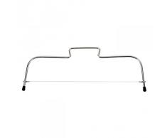 Westmark Tortenbodenteiler mit 1 gezahntem Schneiddraht, Rostfreier Edelstahl, Länge: 32 cm, Simplex, Silber, 71202270