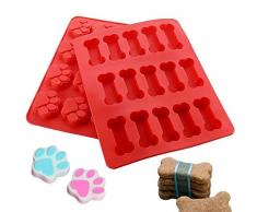 Joyoldelf 2er-Set Welpenpfoten & silikon Backform - Wiederverwendbare Backförmchen BPA frei - Perfekt für Kinder und Erwachsene