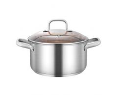 Heavy Tajinen mit Deckel, Auflauf Pan, Edelstahl, Auflauf mit Glasdeckel (Size : 22.3 * 16.5cm)