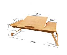 XDHN Laptop-Tischablage, Computer, Notebook, Ipad, Bücherregal Und Ständer, Frühstücksservice-Bettablage, Verstellbar Und Mit Schubladen Gefaltet (Design, A, Größe, Small),A,Large,A,Large