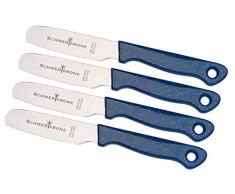 Schwertkrone 4er Set Brötchenmesser Buttermesser Brotzeitmesser Frühstücksmesser Messer Tafelmesser rostfrei gezahnt…