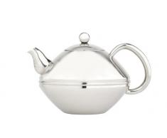 doppelwandige Teekanne Minuet® Ceylon Edelstahl hochglanzpoliert 1,4 ltr., geschwungeneTüllenform